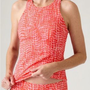Athleta Maldives Tankini top - Surf blur fuschia